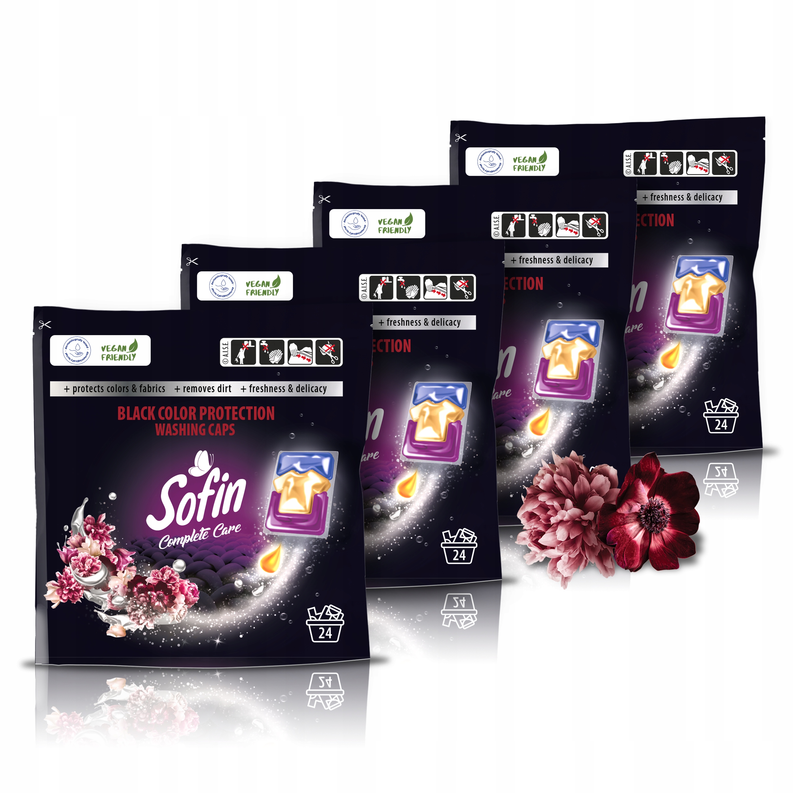 Levně Sofin Complete Care Kapsle na praní Black 96 Ks