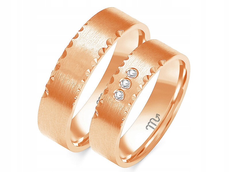 

Złoto obrączka do ślubu diament 333 8K r 11 12 13