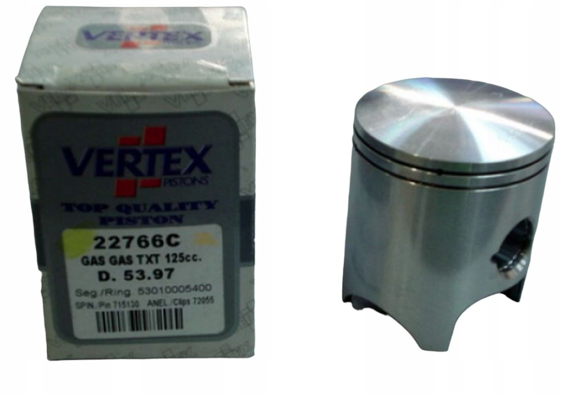 Vertex Piest Gas 125 Txt '02-'21 (53,95 MM) (std.) (krúžky 530098054