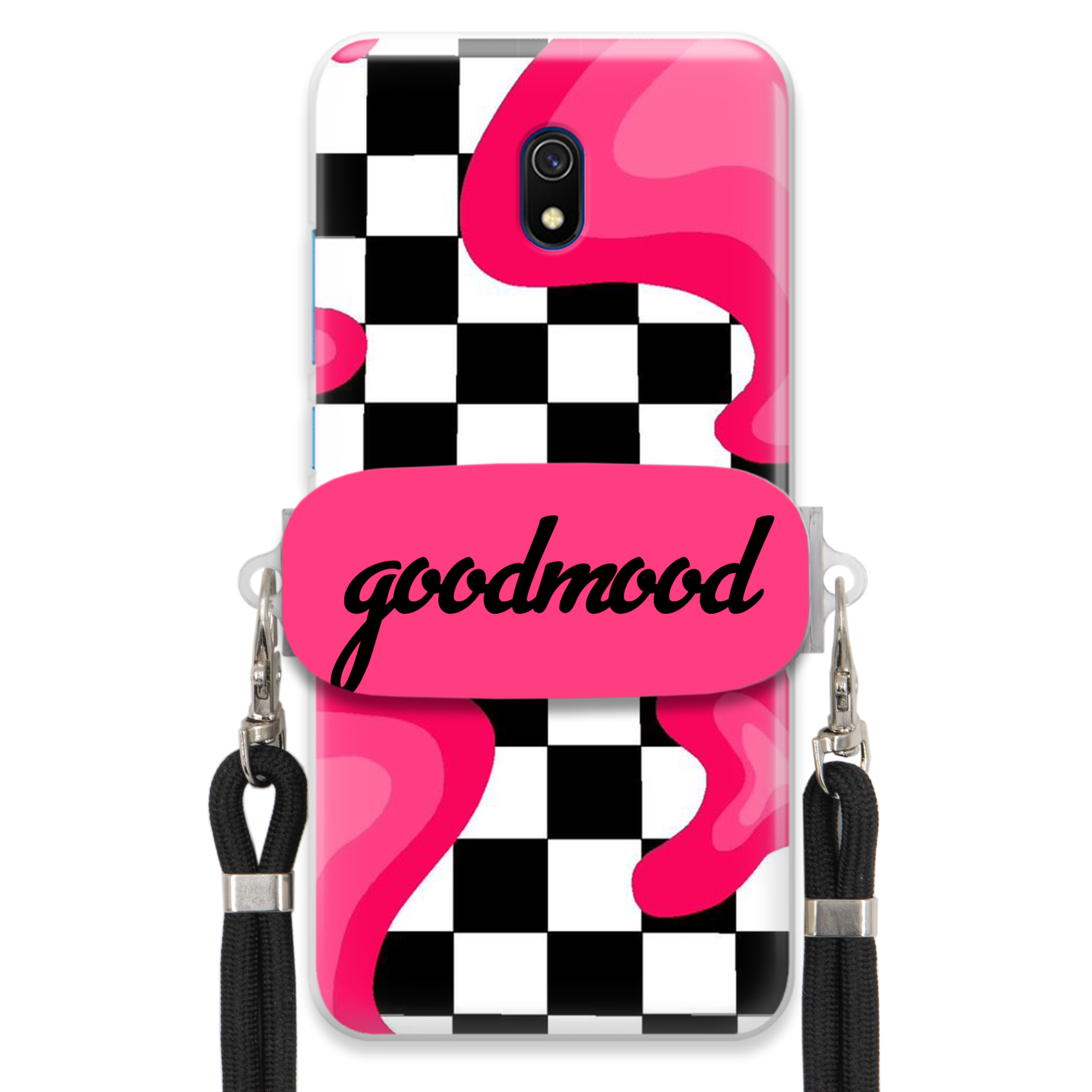 Puzdro Pre Xiaomi Redmi 8A Sada Case Držiak Vodítko Čierna Pre Teen Splash