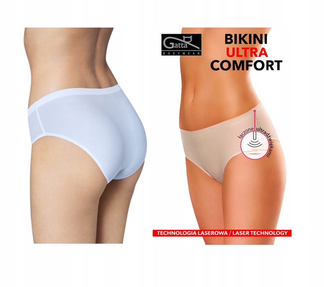 

Figi laserowo cięte Gatta Bikini Comfort XL białe