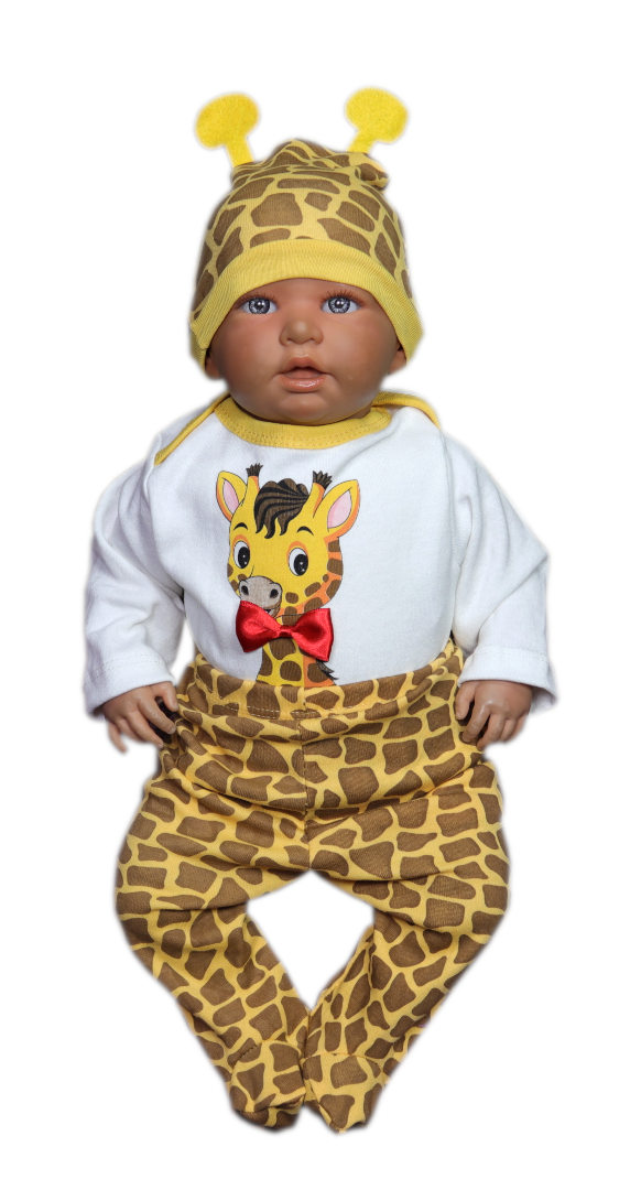

Komplet niemowlęcy body półśpiochy czapka r.68