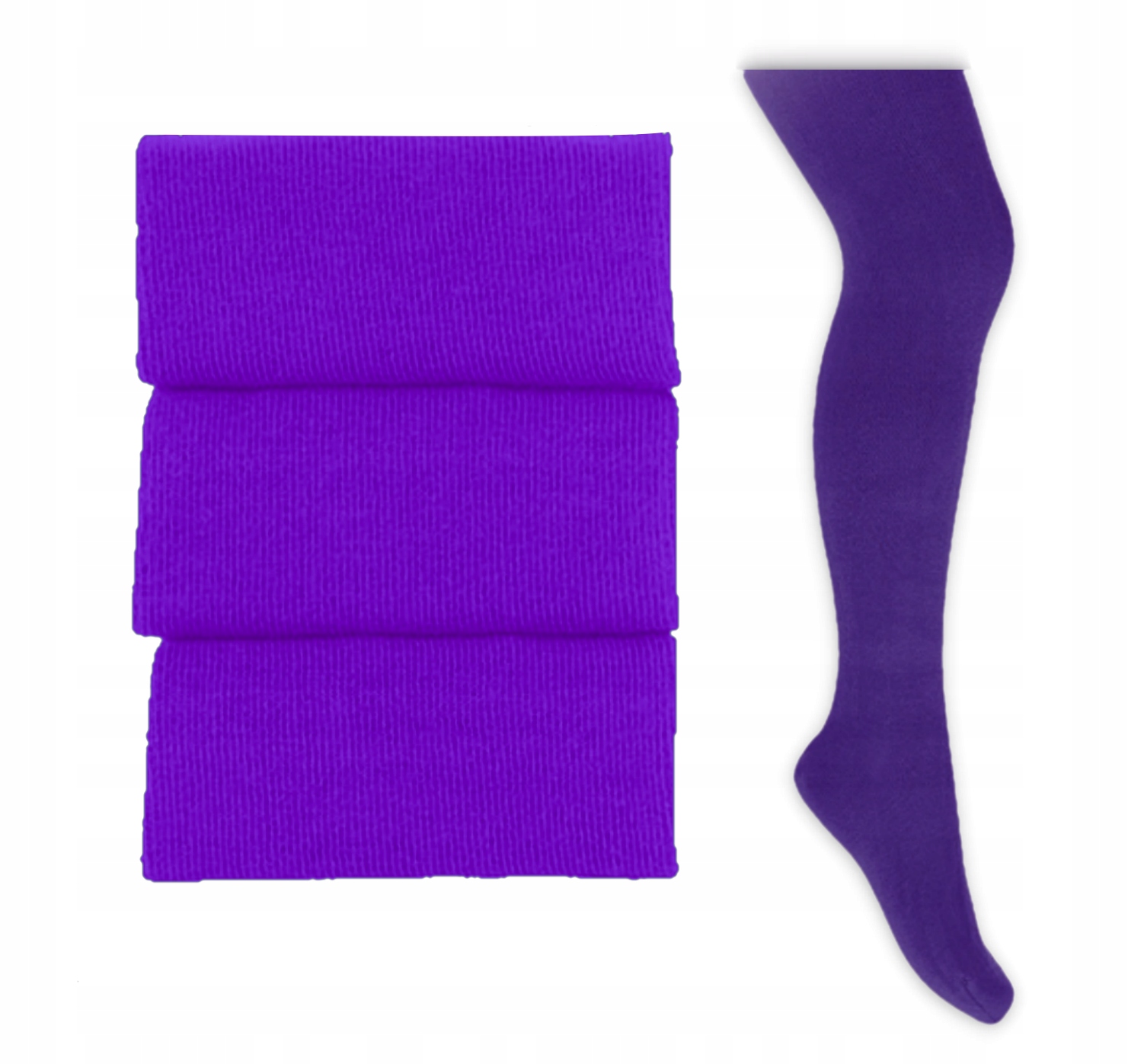 RAJSTOPY dziecięce Wola GŁADKIE 152/158 fiolet