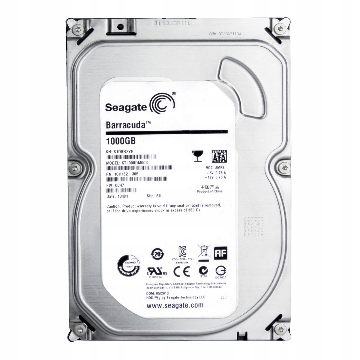 Seagate Barracuda 1TB 7.2K 64MB Sata III 3.5" ST1000DM003