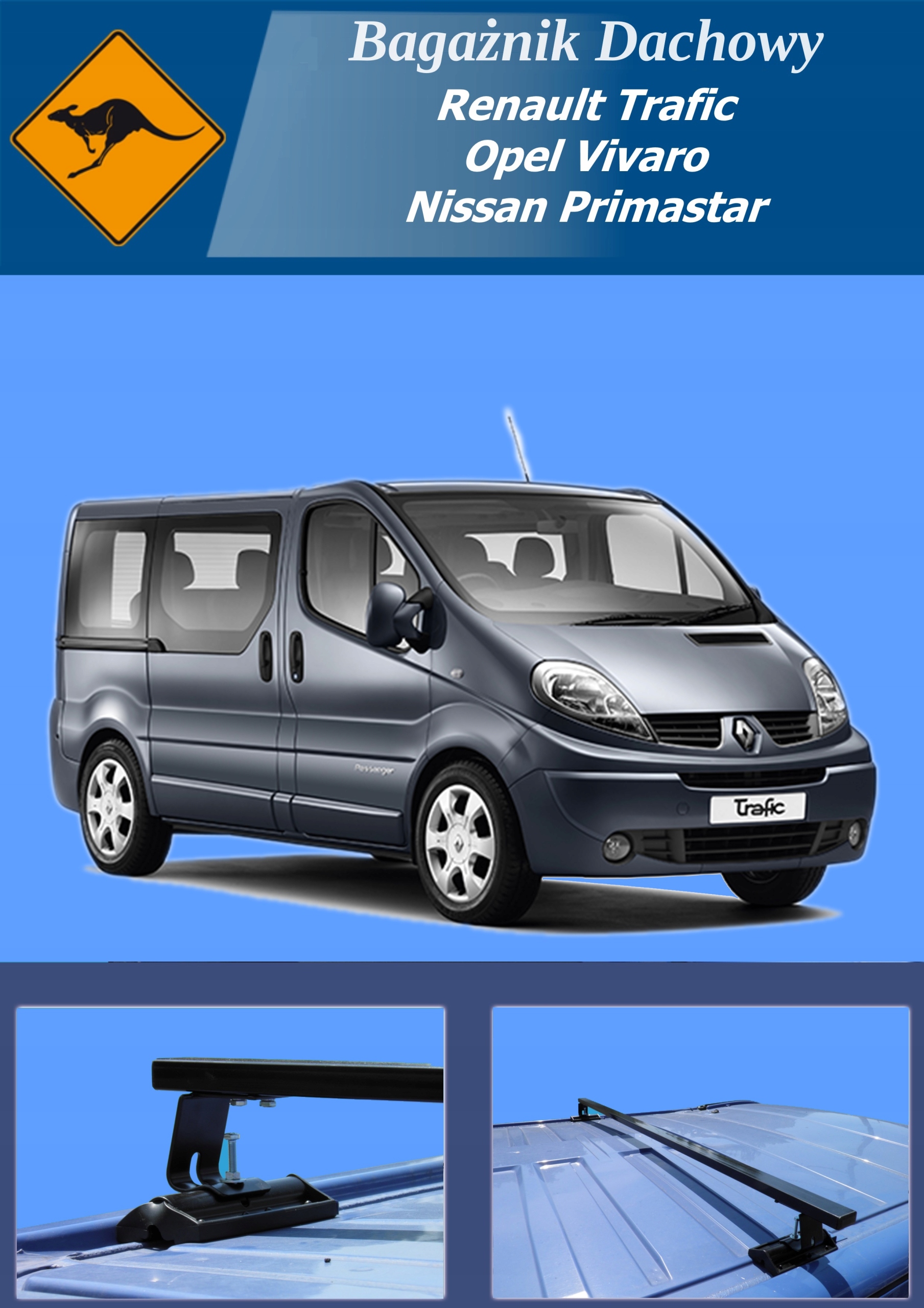 Strešný nosič Renault Trafic, Opel Vivaro 01-14