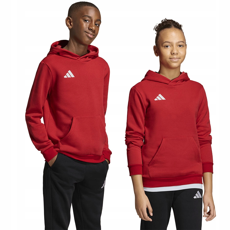 Bluza adidas Entrada 26 Hoody Junior JZ6568 czerwony 152 cm