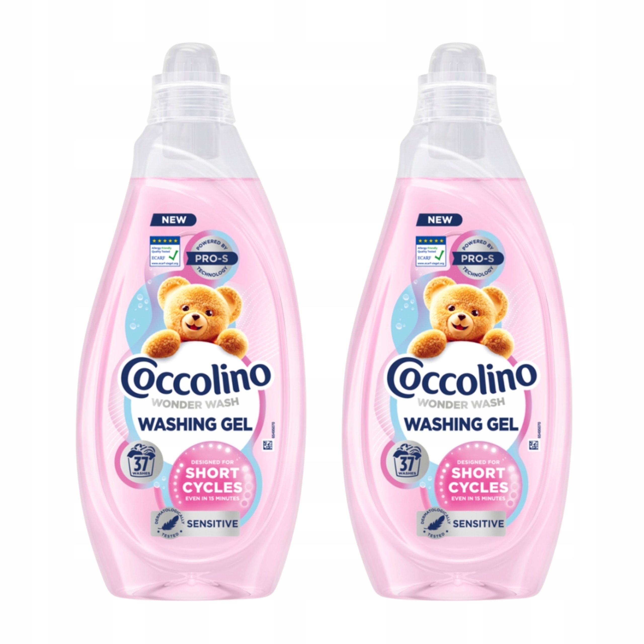 Coccolino Wonder Wash Sensitive Żel do prania 1480 ml (37 prań) x2