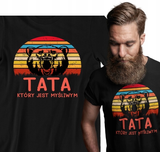 

T-shirt Koszulka Męska Prezent Tata Myśliwy S-5XL