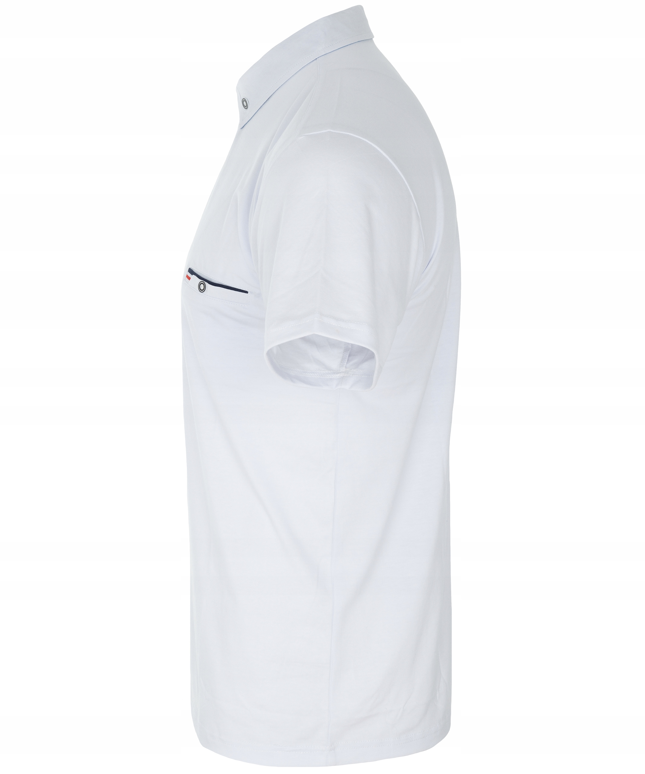 KOSZULKA męska POLO BIAŁĄ Z kieszonką rozmiar 3XL Wzór dominujący bez wzoru
