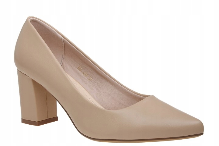 Czółenka Damskie na słupku Pb 414 Coffe D049 r 37