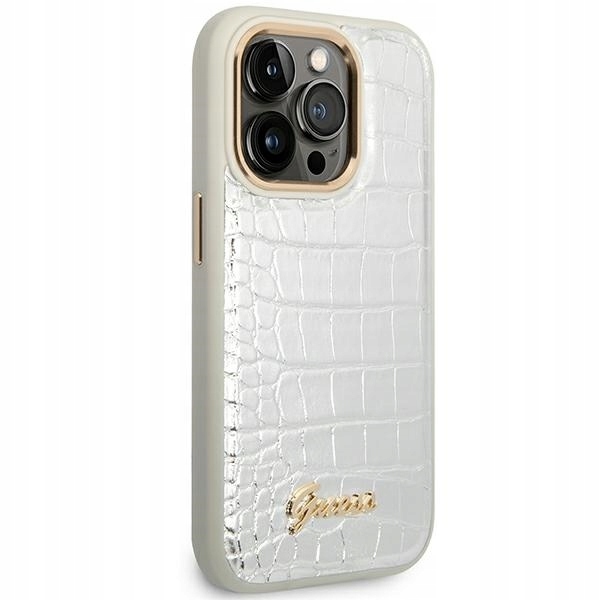 Etui ochronne do iPhone 14 Pro, Guess Croco Collection Case Plecki obudowa
