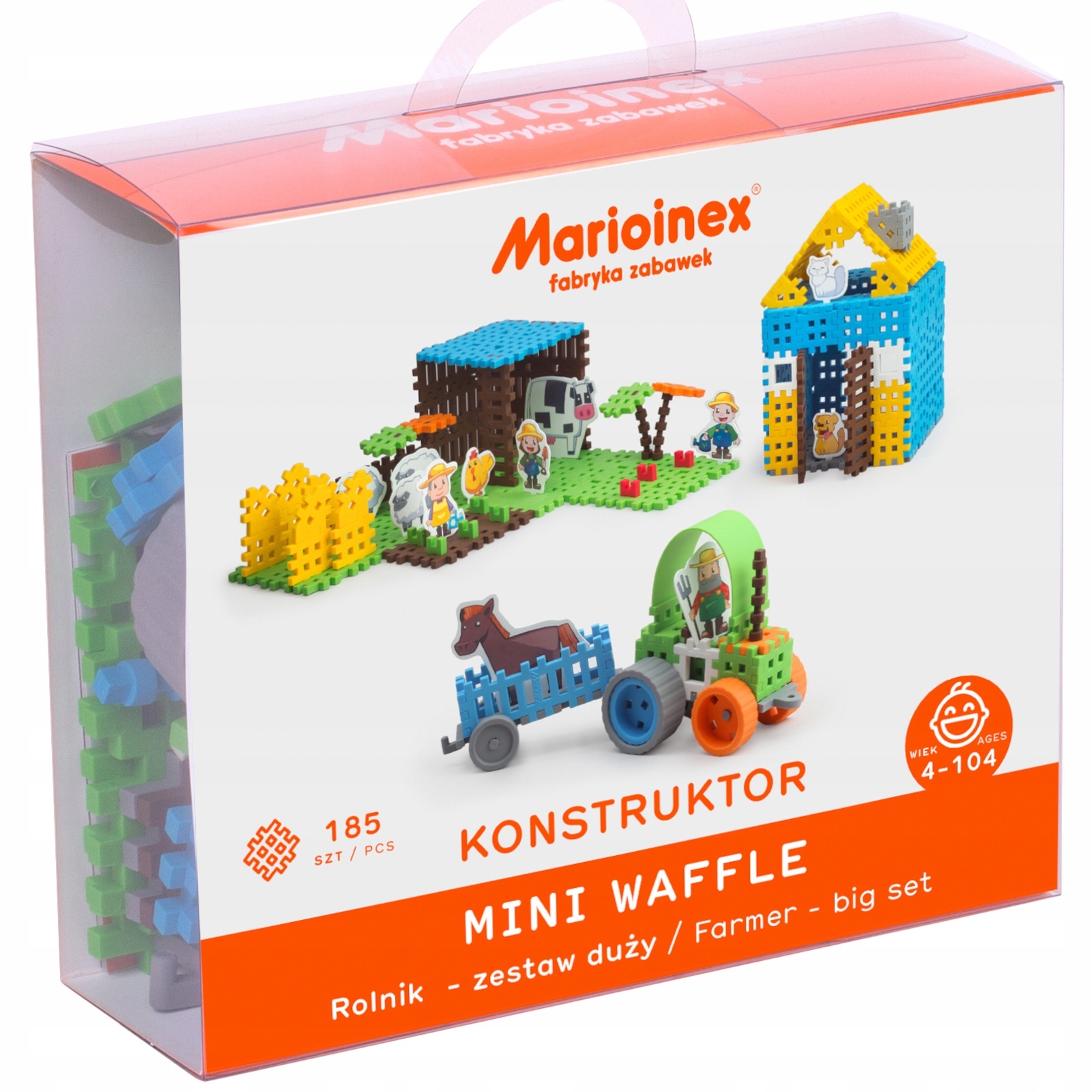 Klocki wafle Marionex Konstruktor 185 elementów