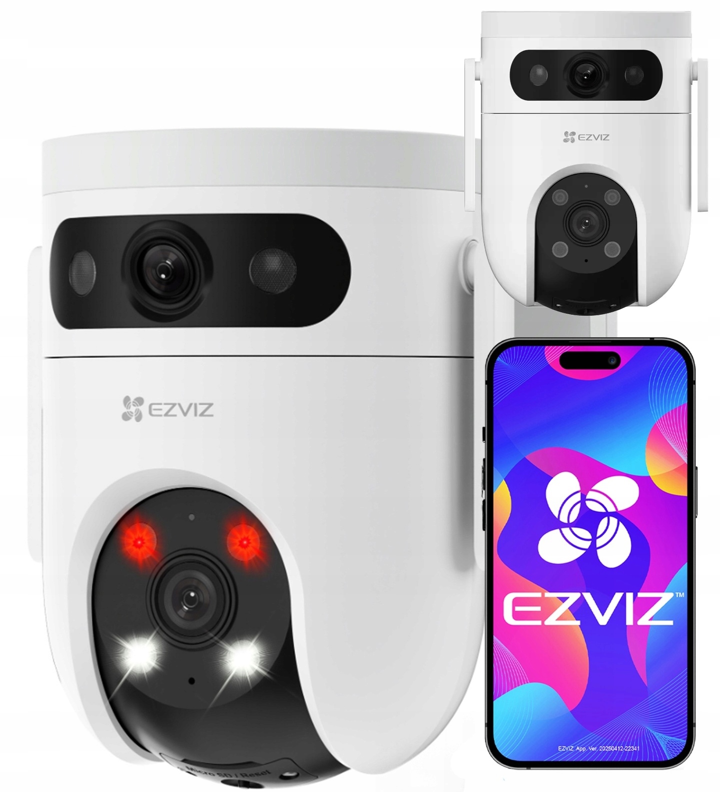 Otočná WiFi kamera Dual Lens H9c 10Mpx (5Mp 5MP) Vonkajšia Ezviz