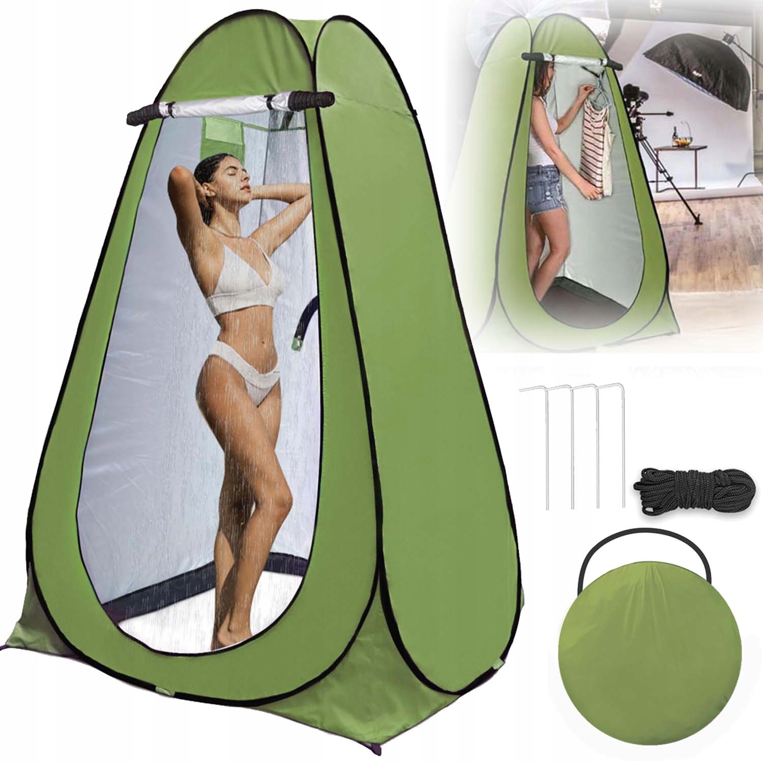 Stan Samopostavující Se Převlékárna Sprcha Turistická Toaleta