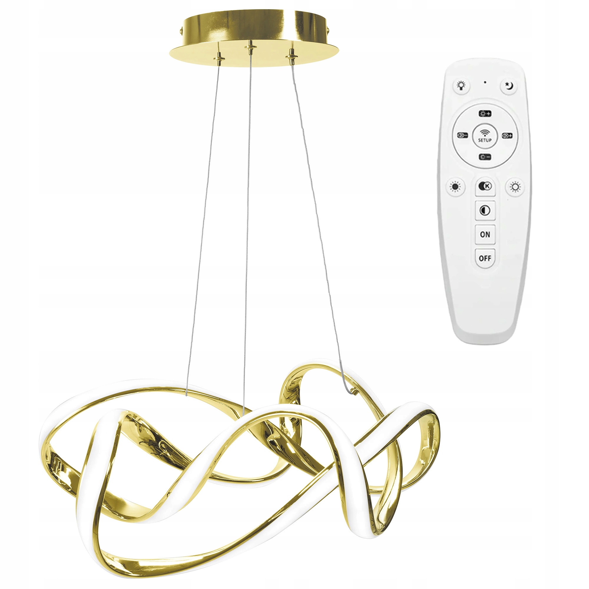 

Lampa Sufitowa Wisząca Nowoczesna Led Gold Pilot