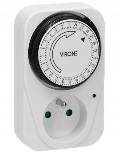 PROGRAMATOR WYŁĄCZNIK WŁĄCZNIK CZASOWY DO GNIAZDKA MECHANICZNY DOBOWY 24H