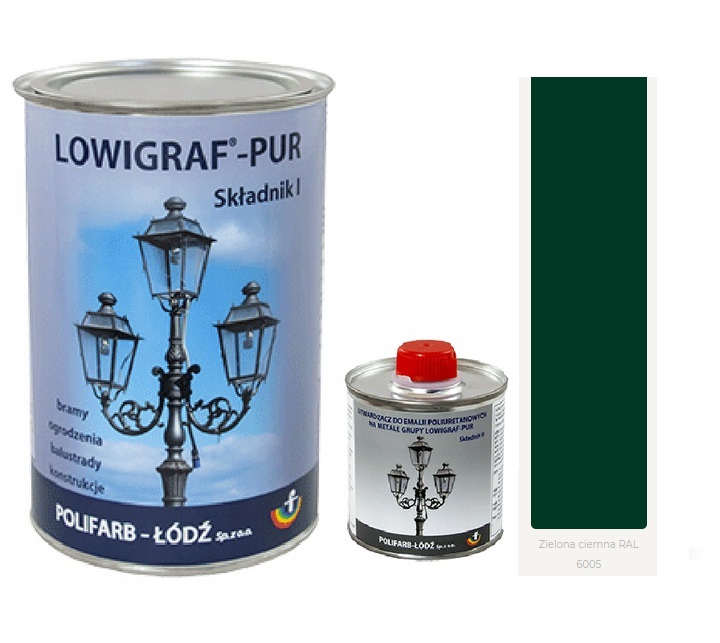 Lowigraf Pur Emalia poliuretanowa 2,5l Zielony Ciemny utw gł.
