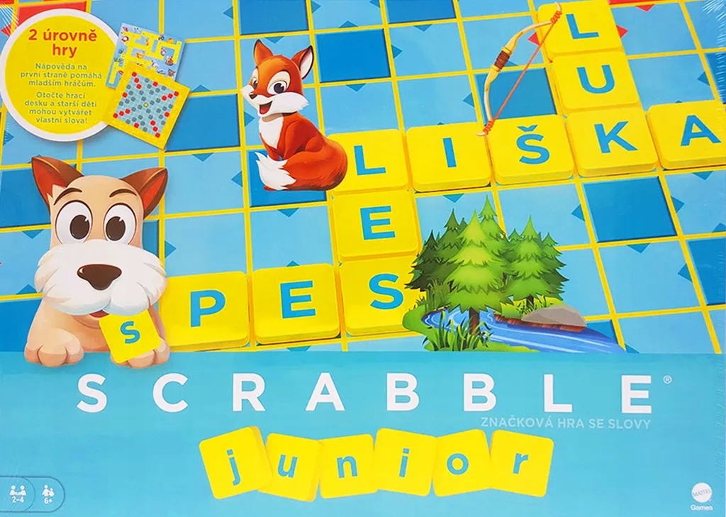 Gra planszowa Mattel Scrabble Junior Mattel Język Czeski