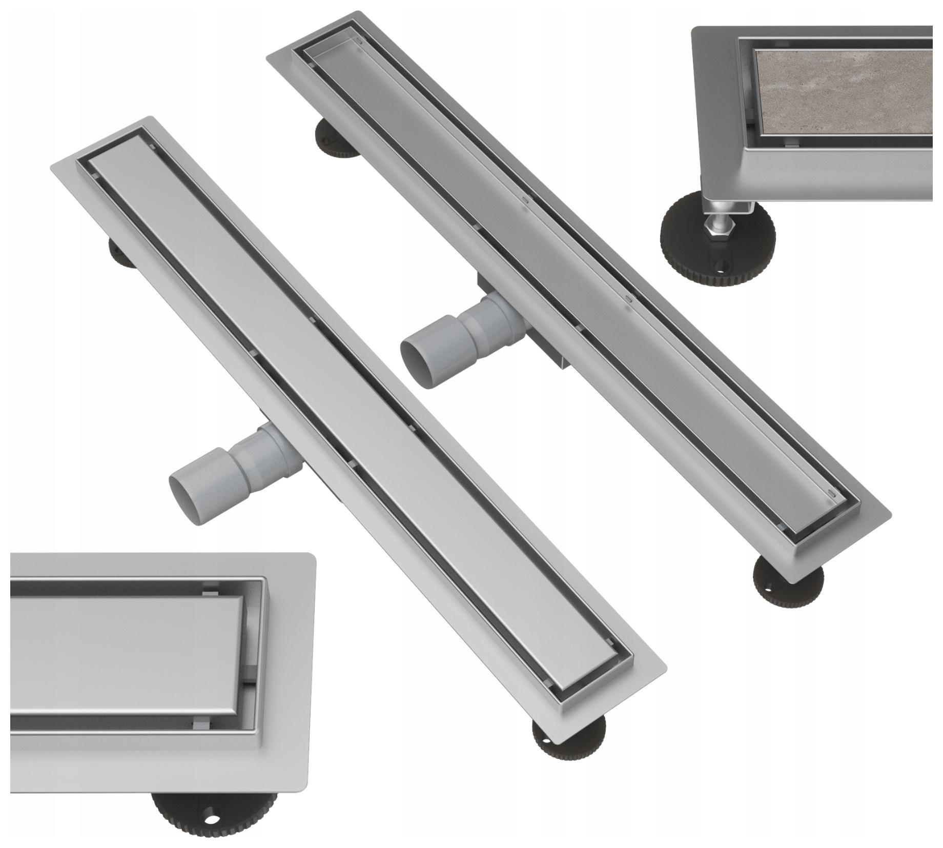 Lineárny Odtok Pod Dlažbu 70 cm Oceľ 2v1 Sifón Sprcha Sprchová Vanička Entero