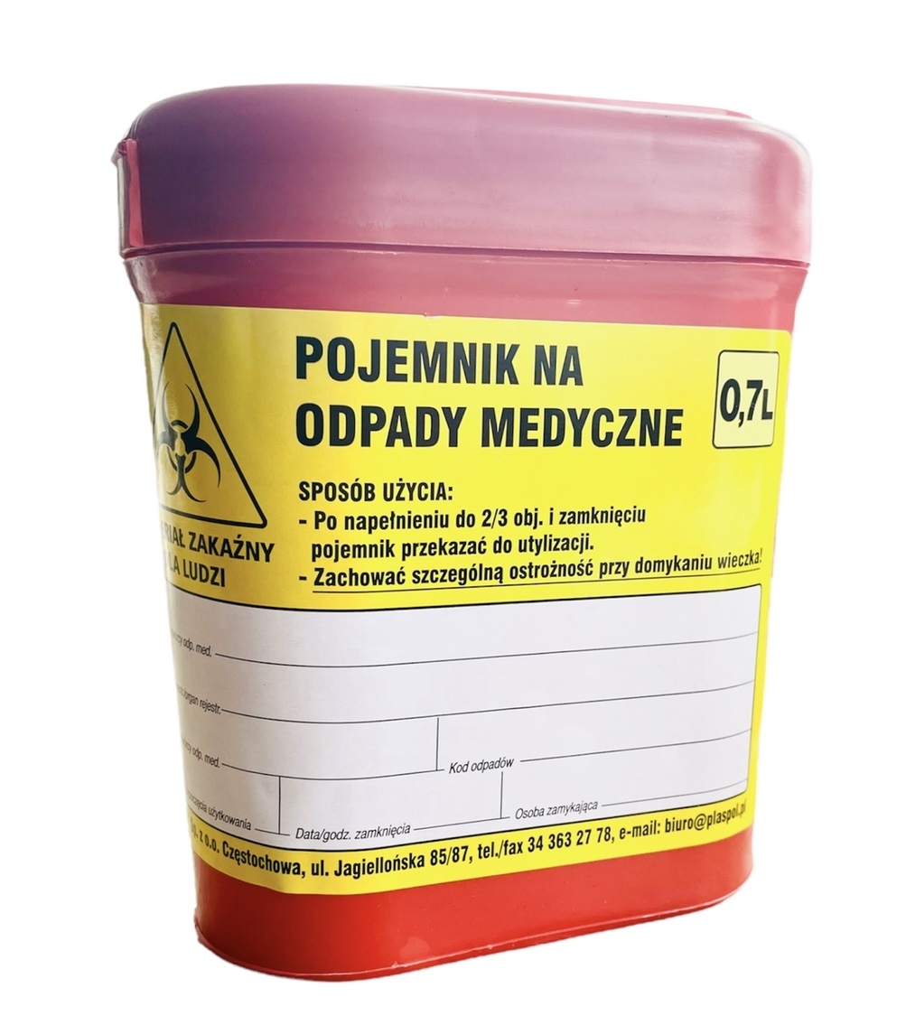 

Pojemnik na odpady medyczne 0,7 l