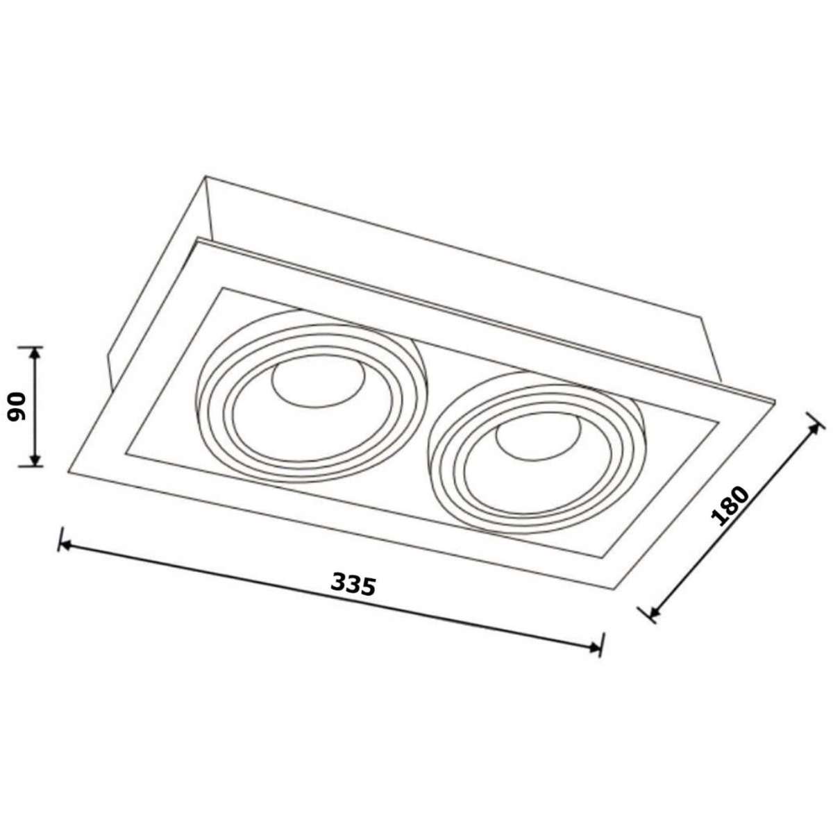 OPRAWA HALOGEN SUFITOWA RUCHOMA 2XAR111 GU10 LED Styl nowoczesny