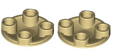 

Lego płytka okrągła piaskowy 2654 2 szt