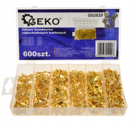 

Konektorki samochodowe -zestaw 600szt Geko G02829