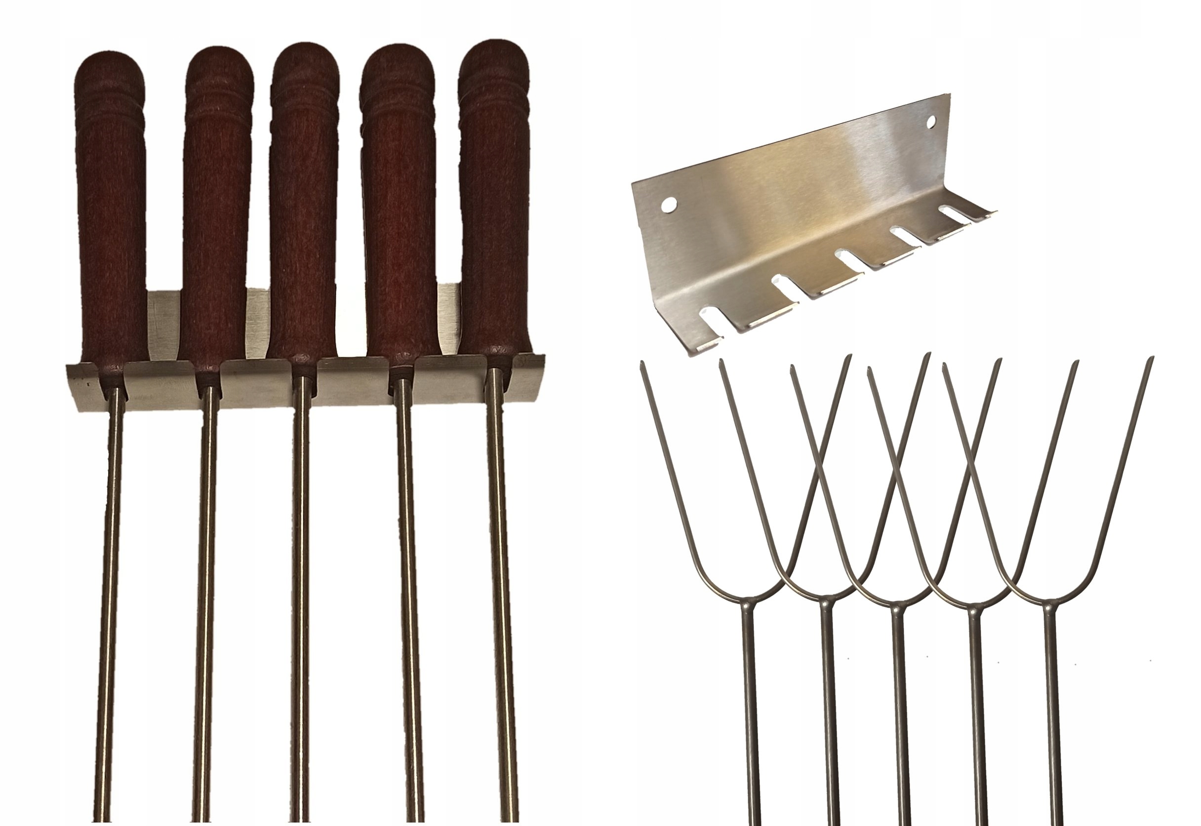 Vidličky na oheň Nerezové 140 Cm věšák 5 ks