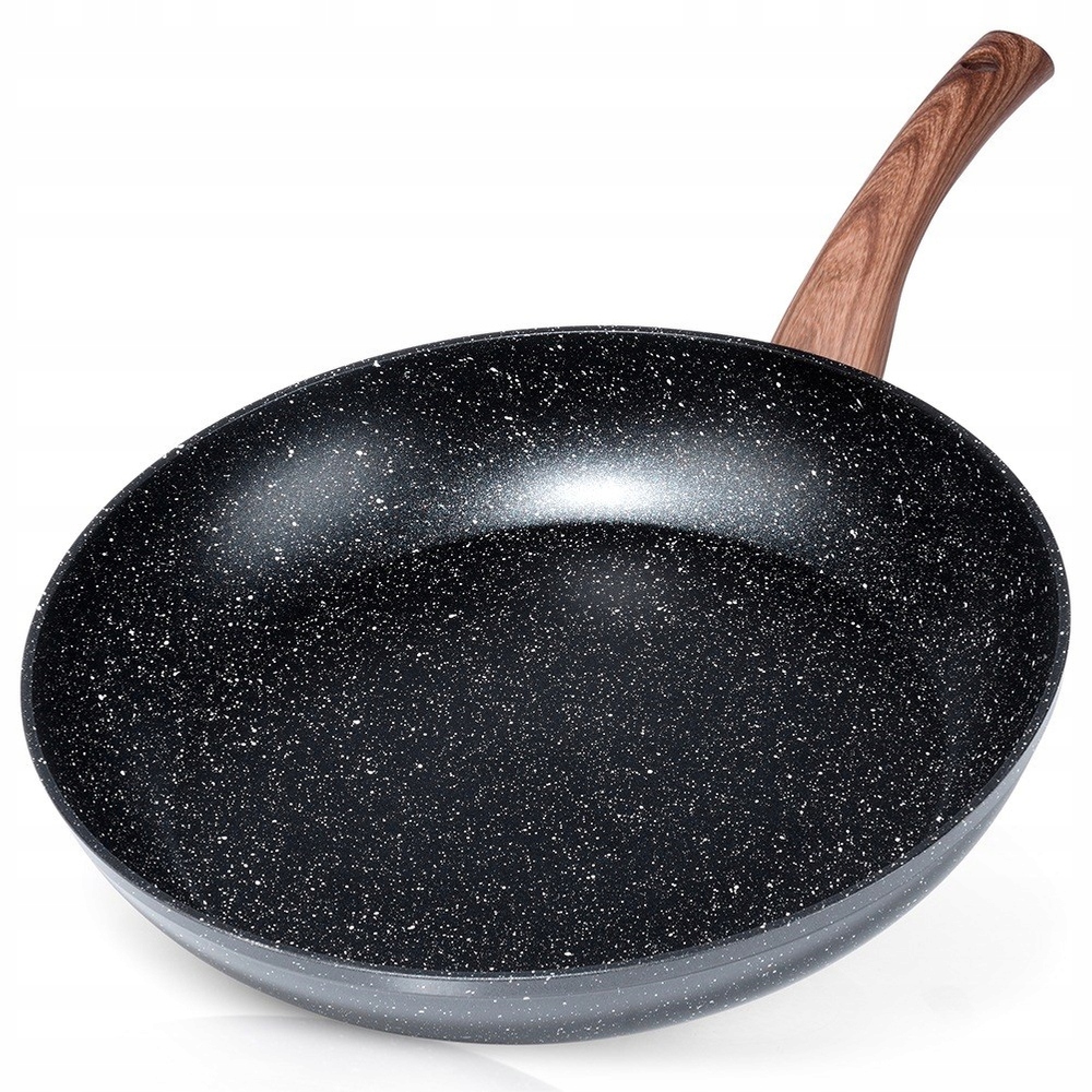 Granitová Pánev Black&wood Na Smažení, Indukce, Plyn, Velká, 32 CM