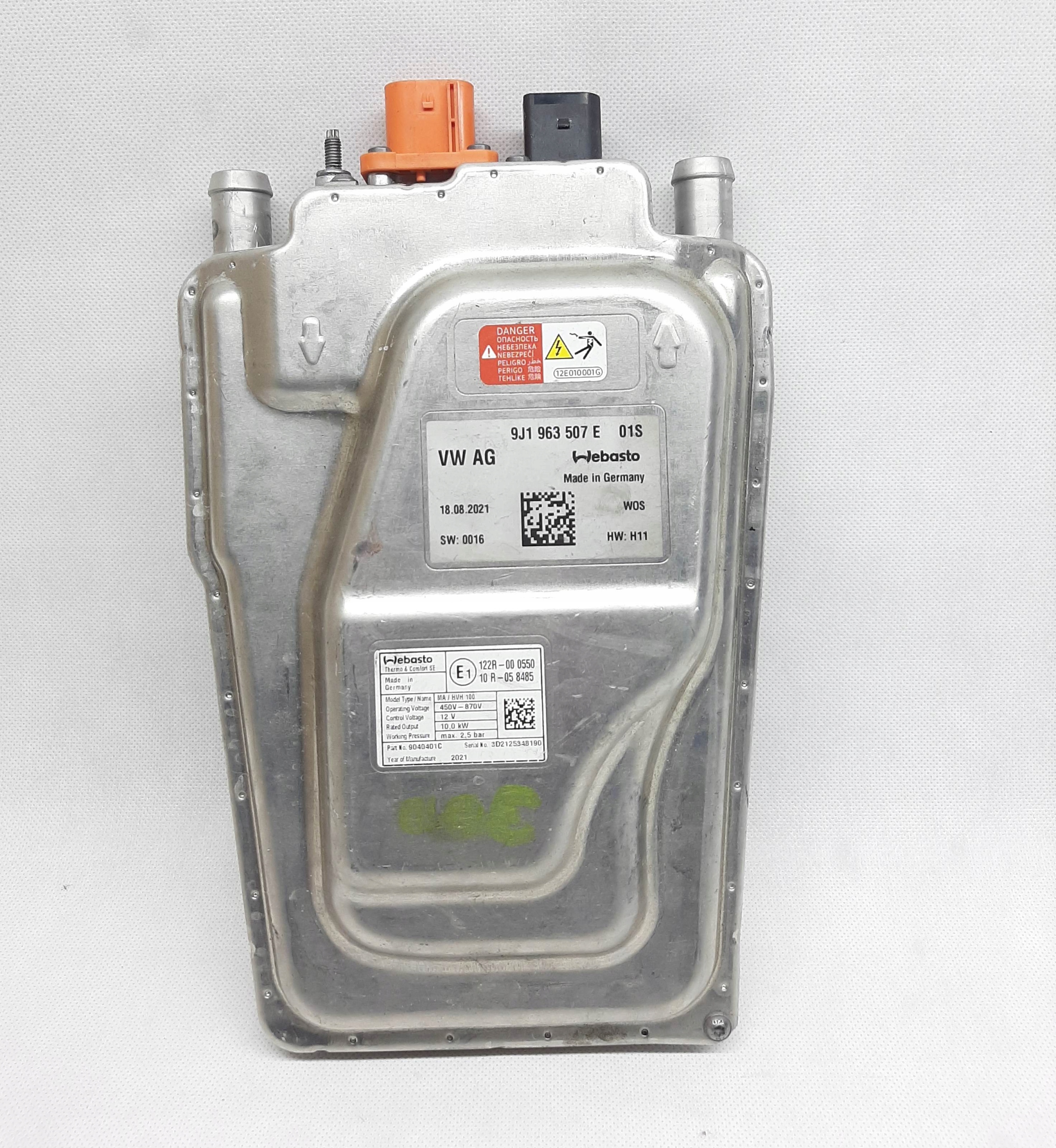 Porsche Taycan отопление PTC Webasto 9j1963507e