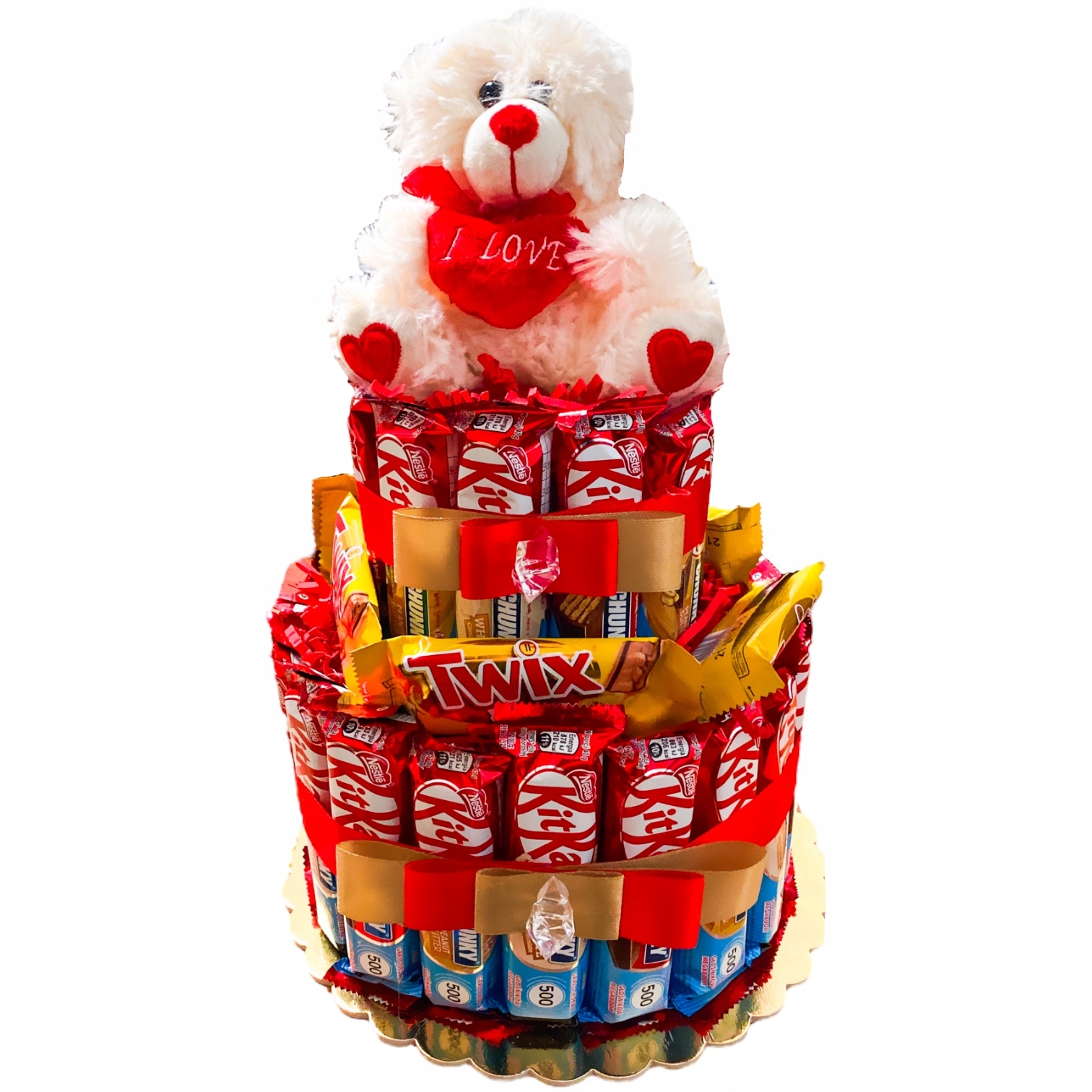 Tort Zestaw prezentowy na Urodziny Walentynki Dla Dziecka Dla Mamy Taty