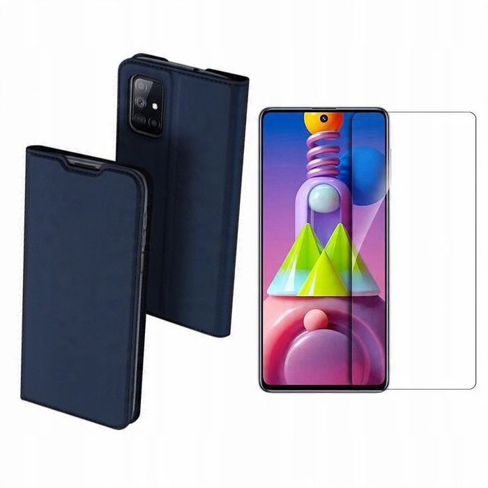

Etui z Klapką + szkło 2,5D do Samsung Galaxy M51