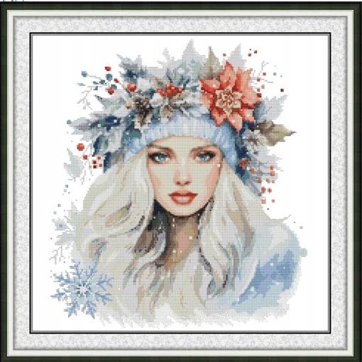 Kanva s potiskem vyšívací sada (kanva,mulina)