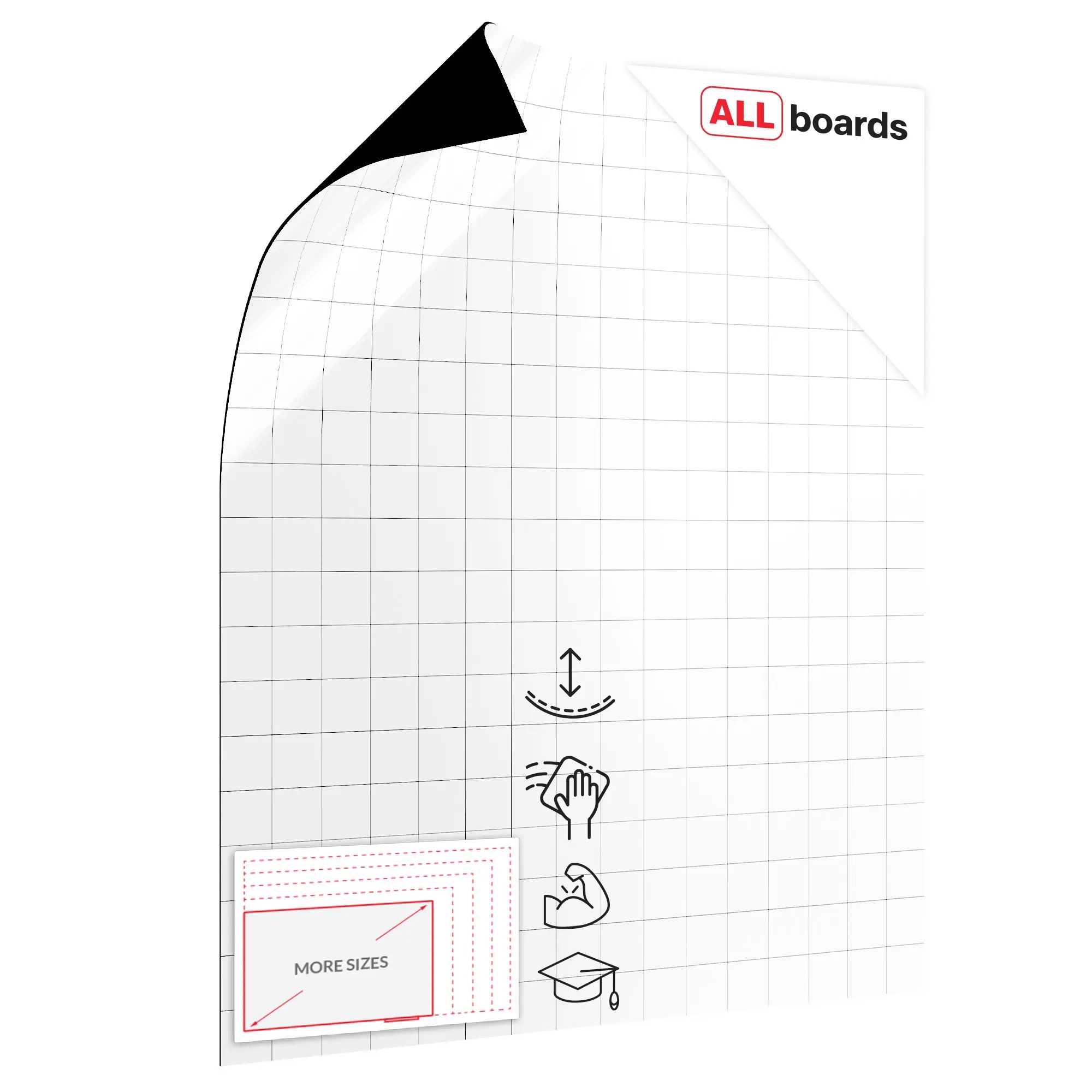 Nakładka magnetyczna suchościeralna kratka