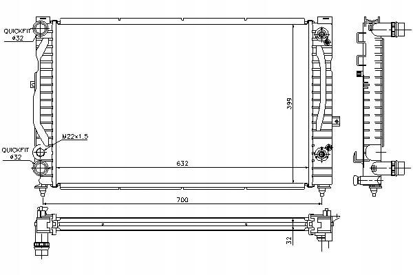 РАДИАТОР ДВИГАТЕЛЯ NISSENSd0121251bcb0121251ag