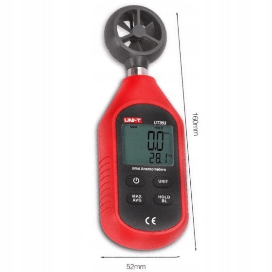 Anemometr miernik prędkości wiatru UNI-T UT363 Model UT363