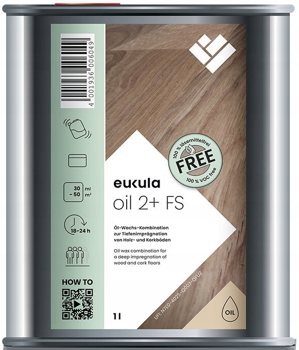 Eukula Oil 2 Plus Fs 1L olejovosk na dřevo parket a korku