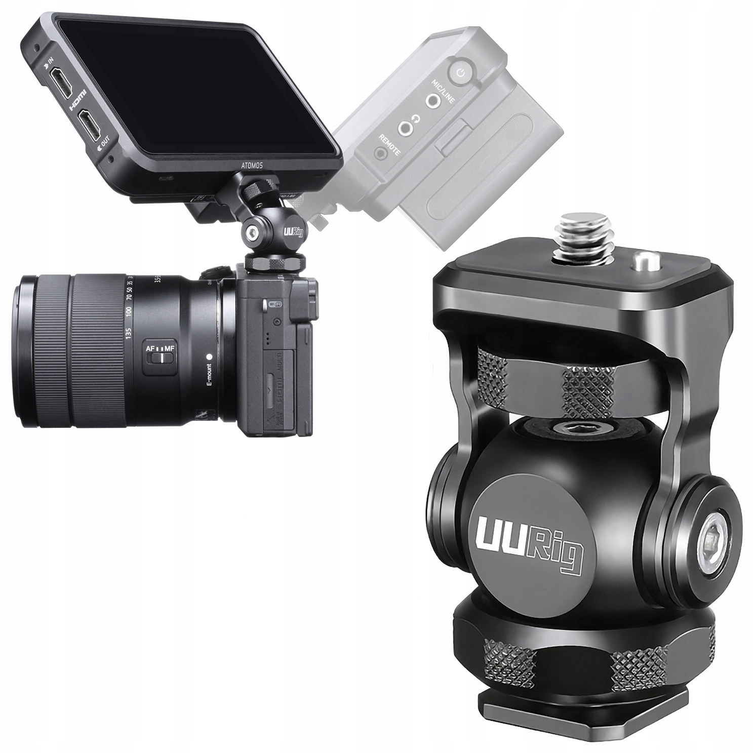 Ulanzi UURig R015 Głowica 360 stopni do monitora podglądowego i akcesoriów
