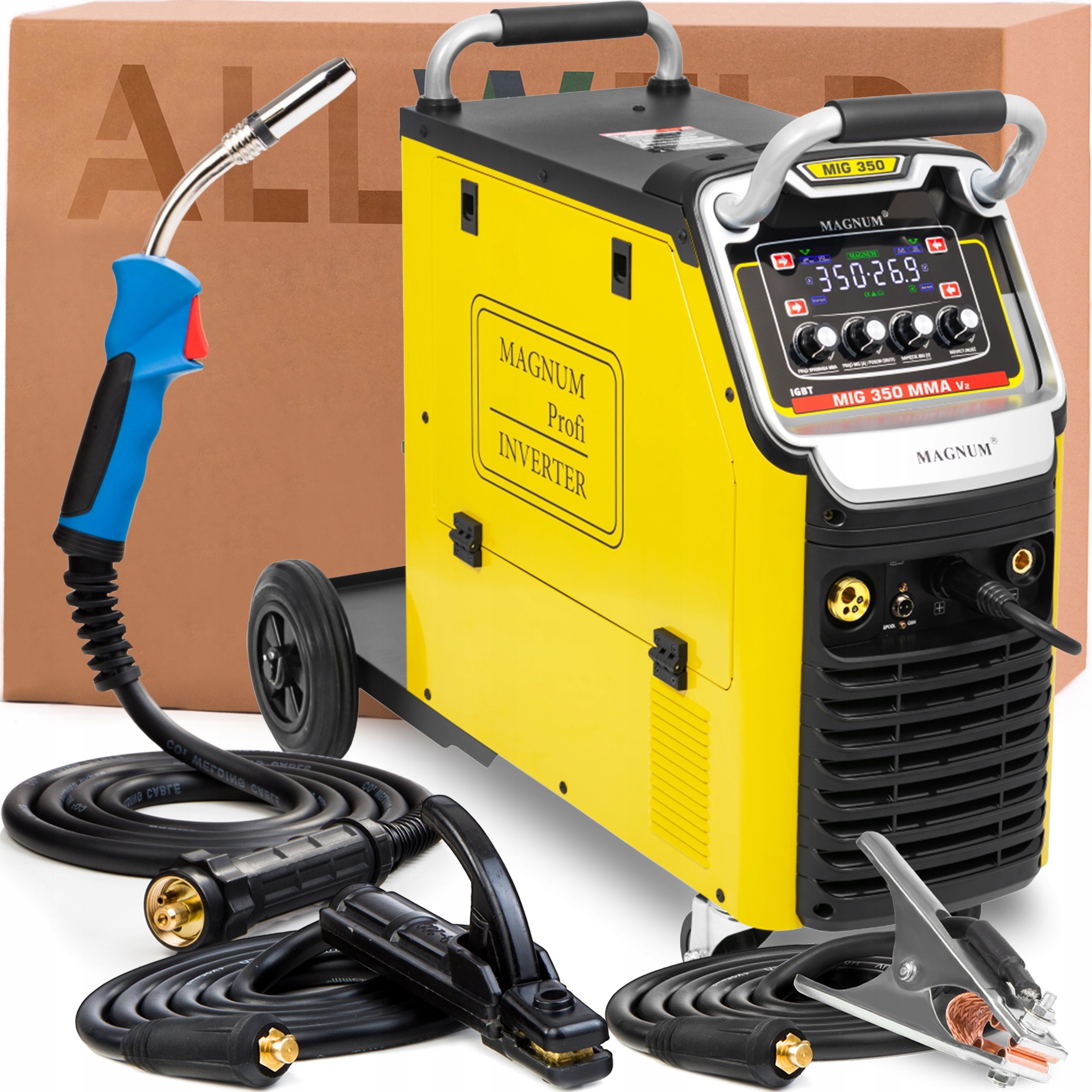 Svařovací Stroj Magnum Mig 350 Mma V2 400V 350A Mig Mag Mma 4X4 2T/4T Spool Gun