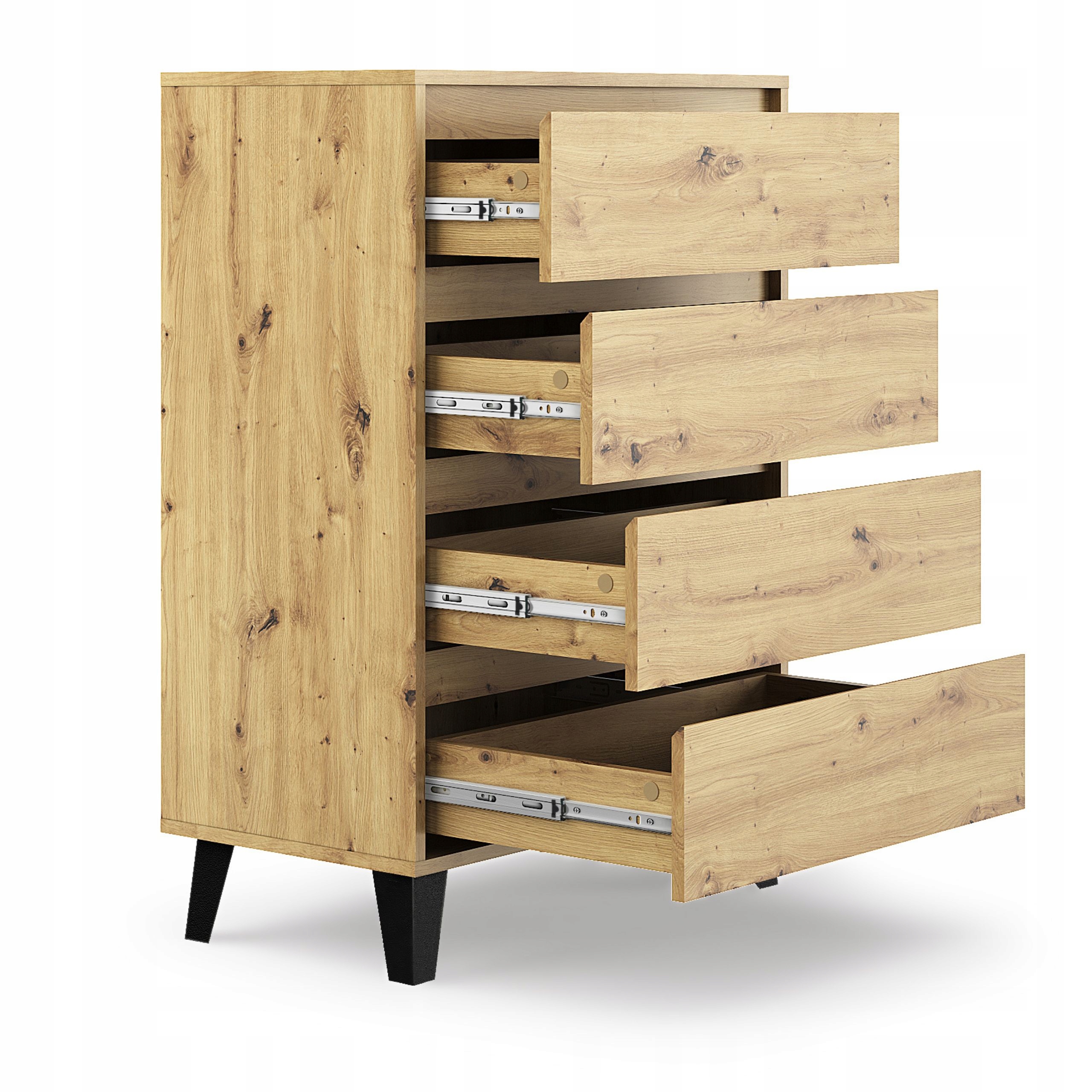 Komoda Z Szufladami pojemna dąb artisan do przedpokoju komody BG-08