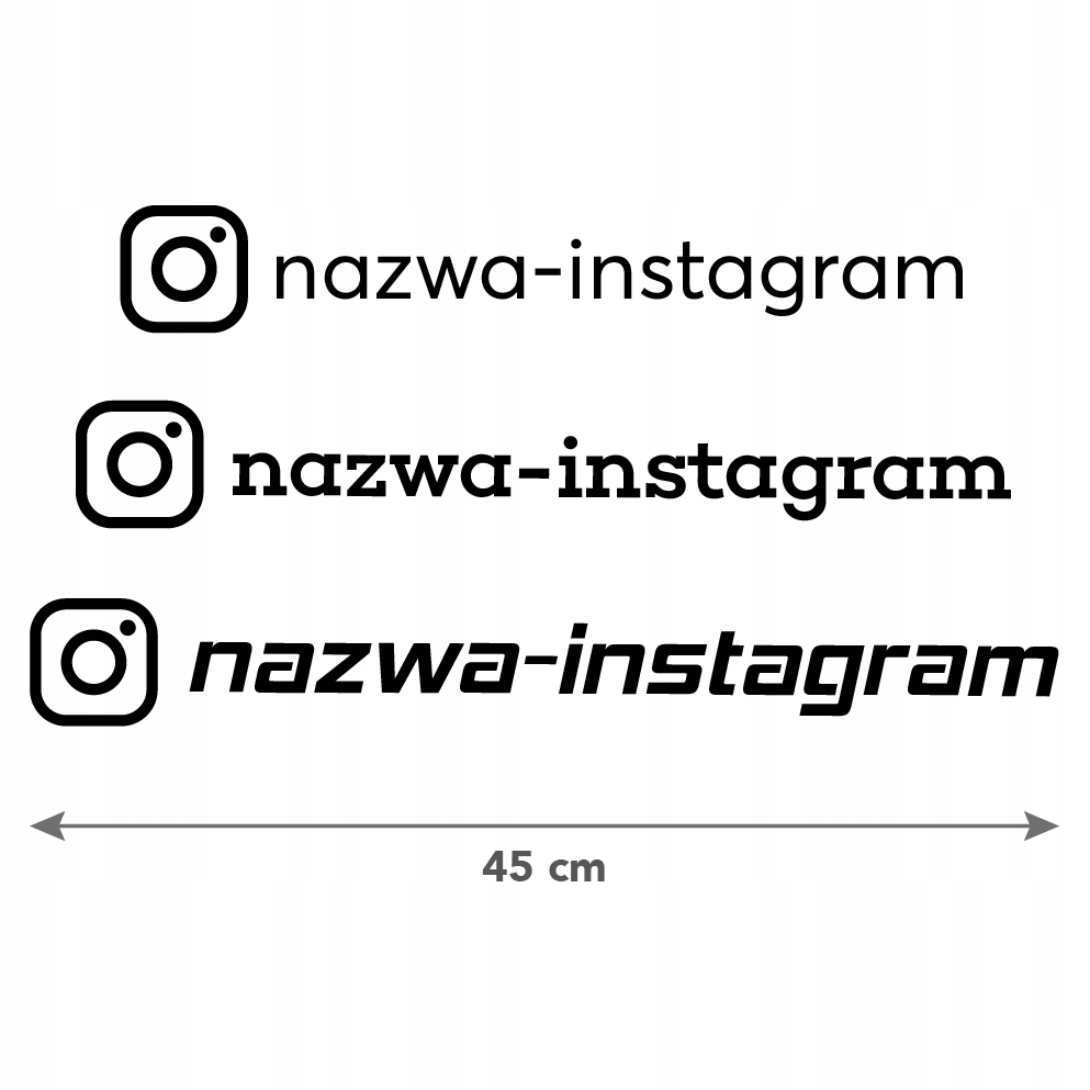 

Naklejka nazwa Instagram 45 cm