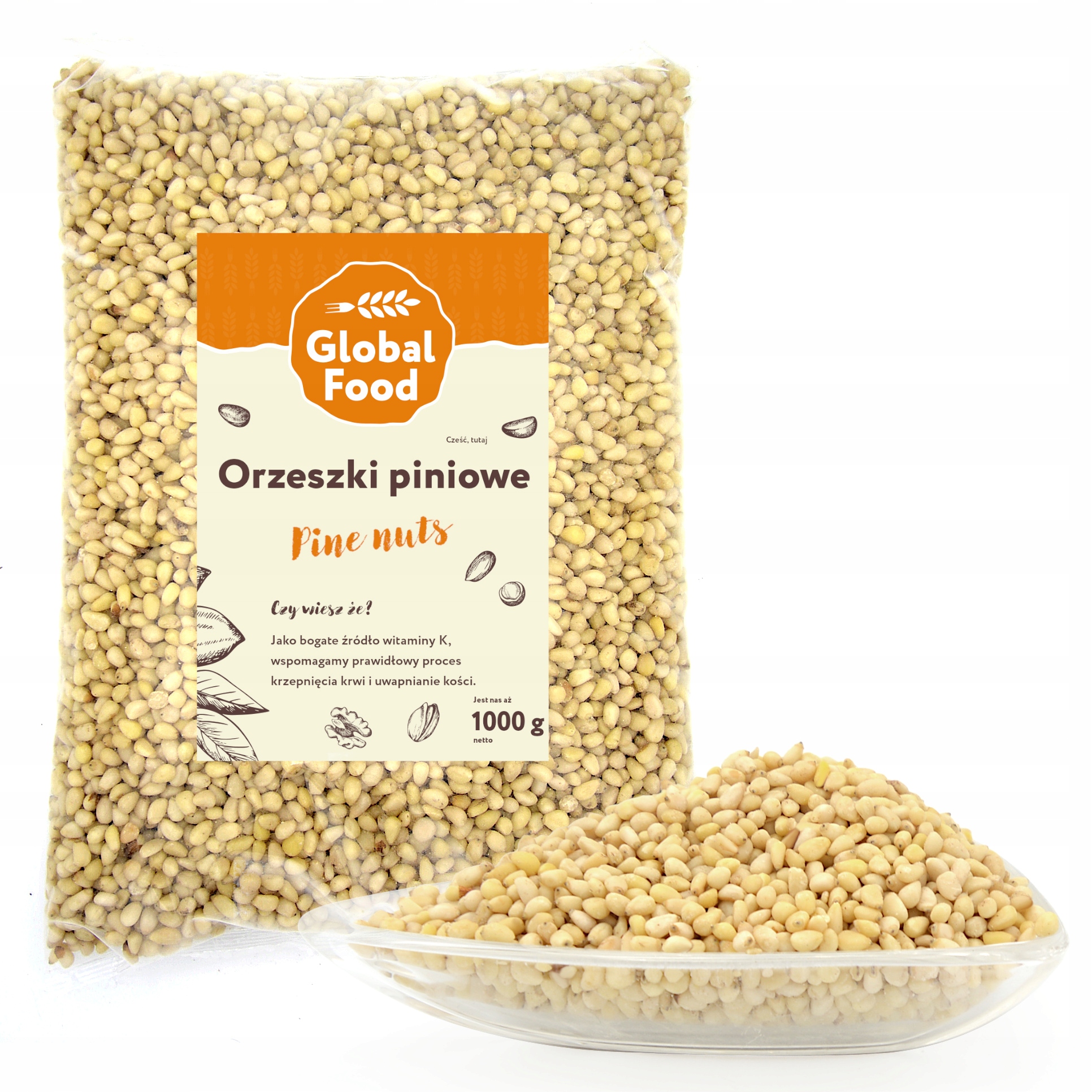 Levně Piniové Ořechy Cedrové Piniové 1kg (1000g)