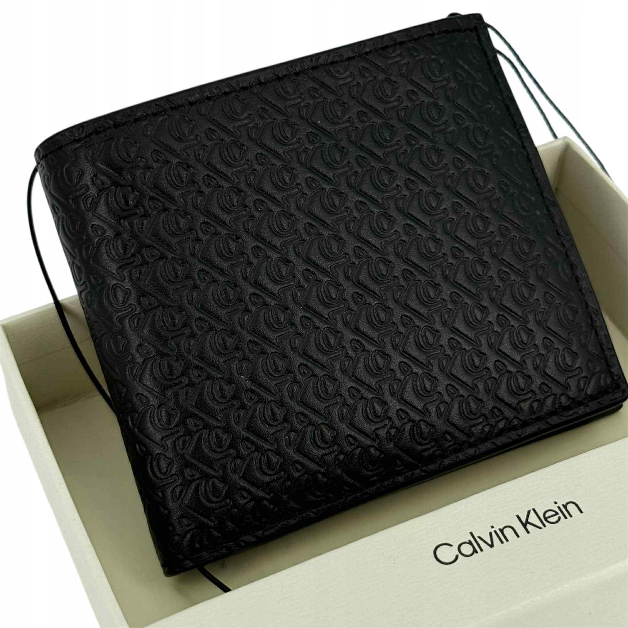 Portfel męski skórzany Calvin Klein Ck Czarny skóra naturalna