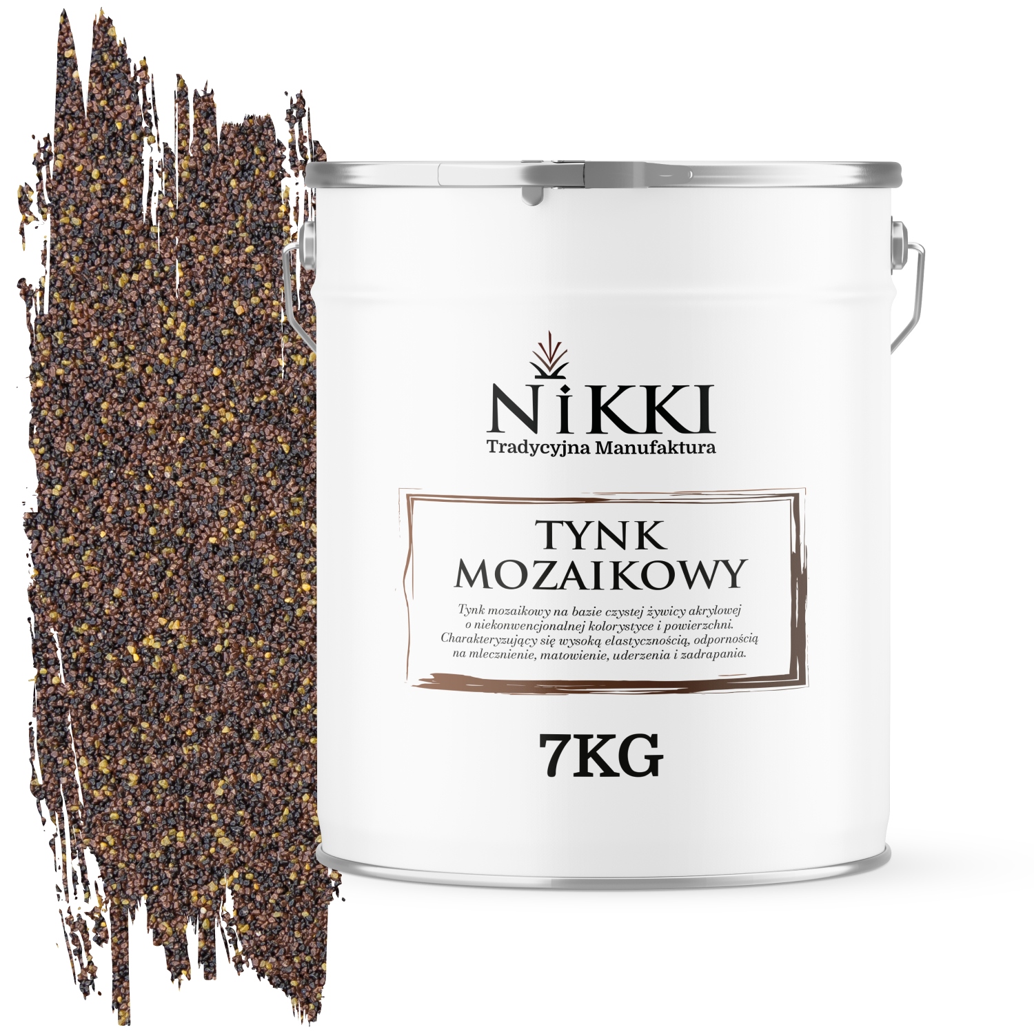 Mozaiková Pryskyřičná Omítka 7 Kg Vnitřní Vnější Barva Hnědá Tmavá M82