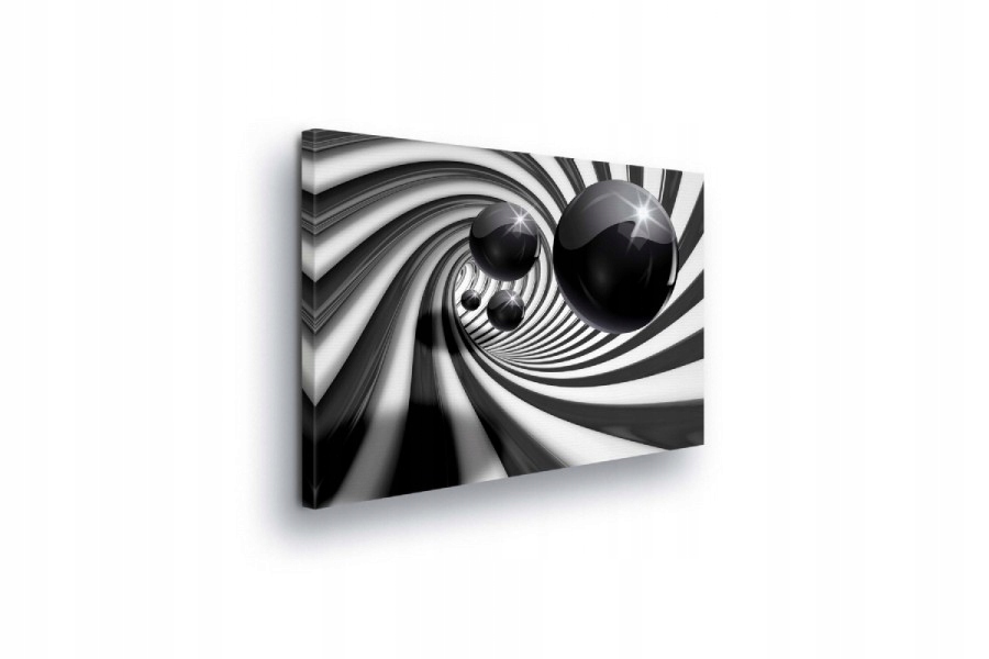 Obraz 80x60 Abstrakce spirála tunel sféry geometrický minimalismus kontrast