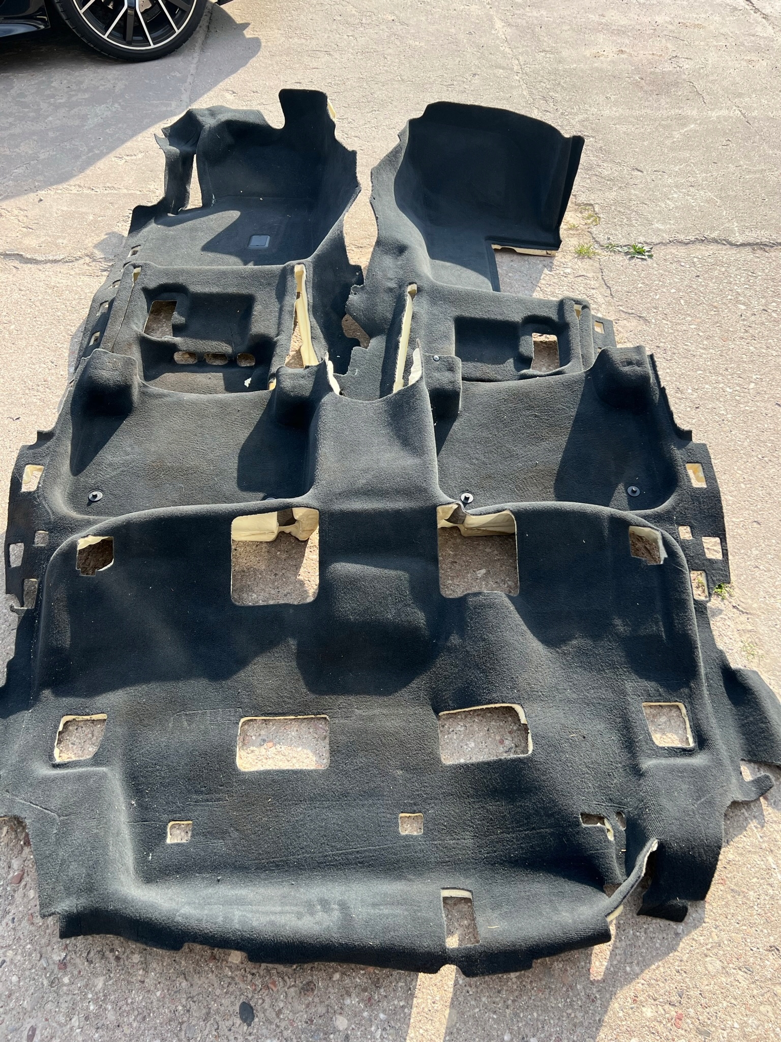 AUDI Q7 4M напольное покрытие интерьер ковер черный