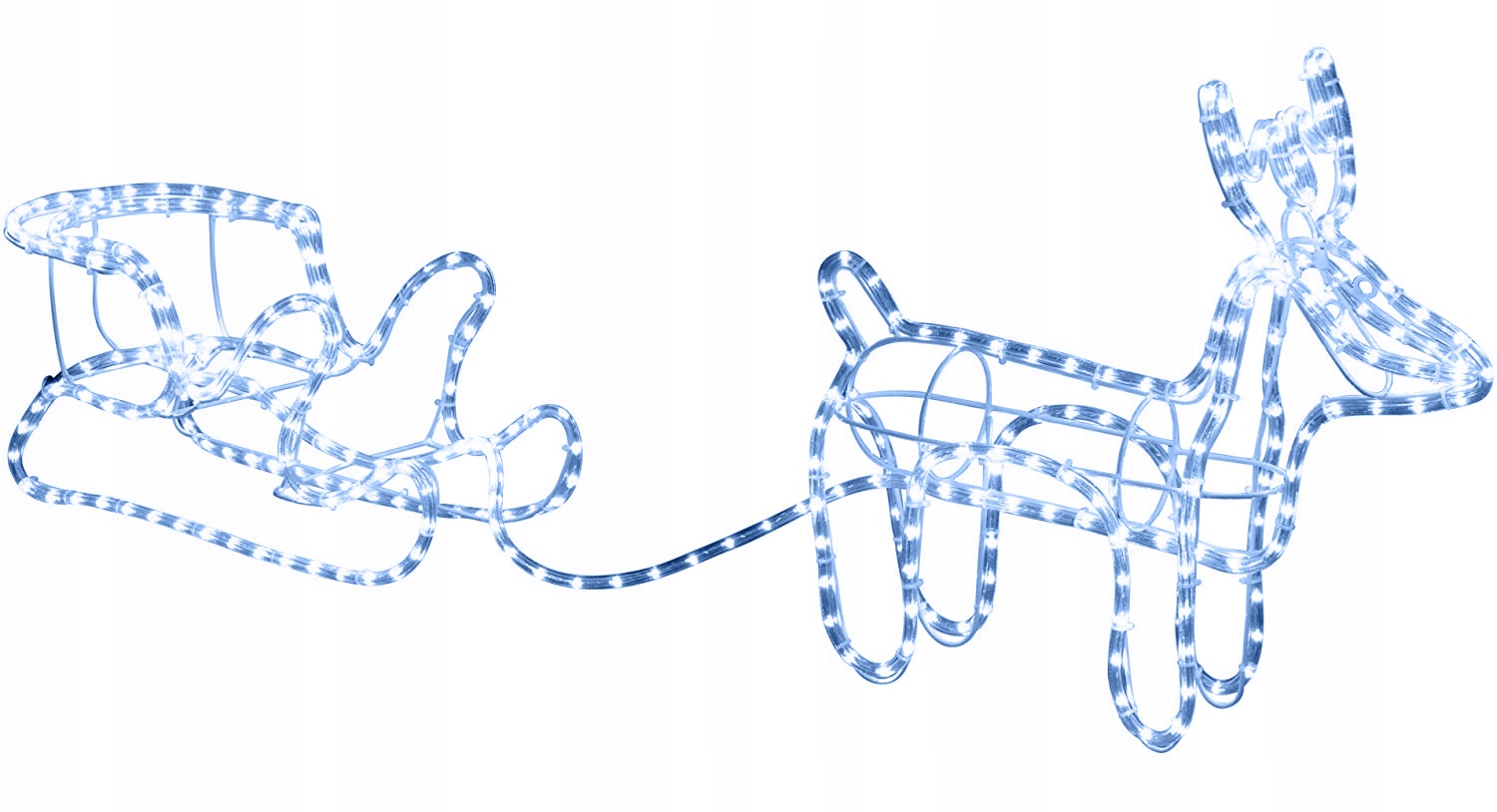 RENIFER Z SANIAMI LED LAMPKI ŚWIĄTECZNA OZDOBA DO DOMU OGRODU Stan opakowania oryginalne