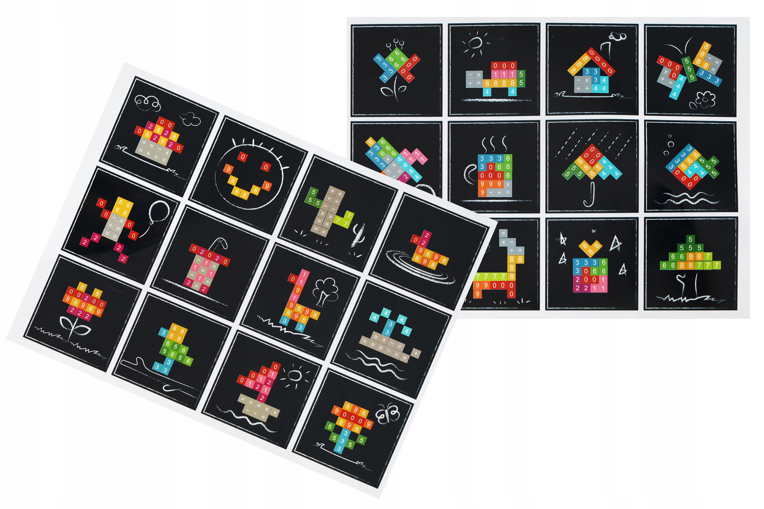 DREWNIANY TABLET EDUKACYJNY TABLICA MAGNETYCZNA 85 ELEMENTÓW Głębokość produktu 1 cm