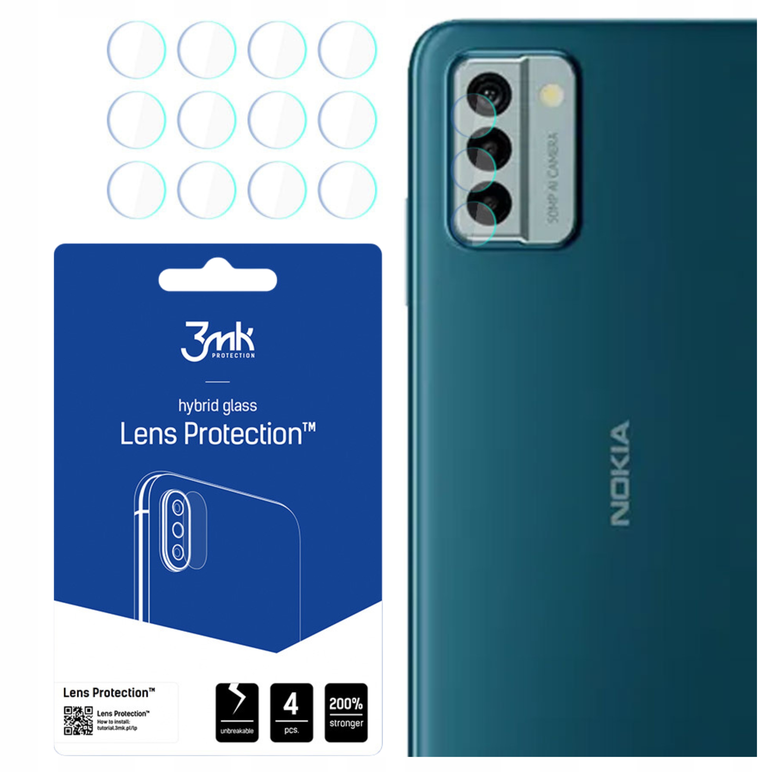 3MK Lens Protection Szkło Do Nokia G22 Ochrona Aparatu Z Powłoką