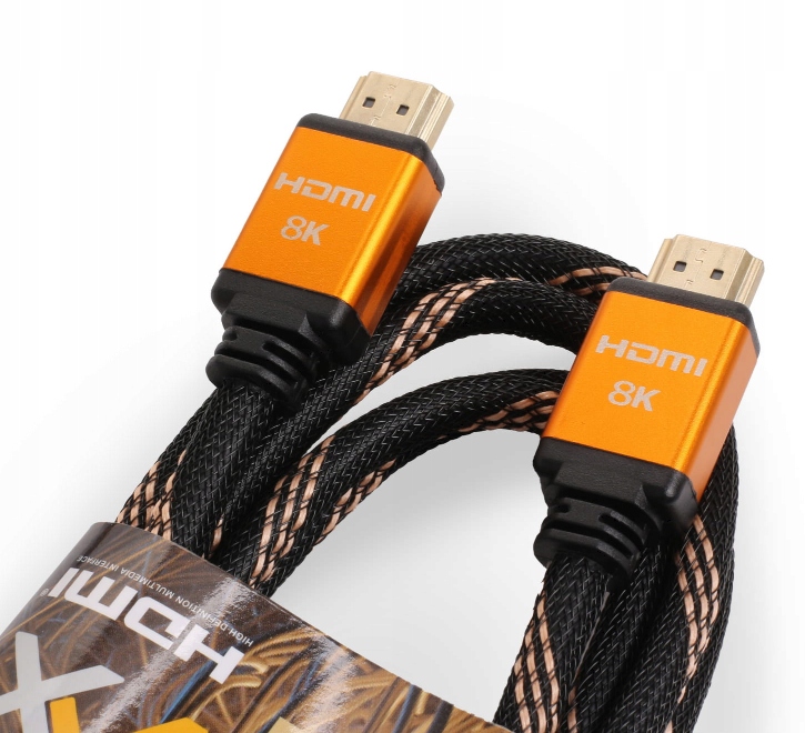 

Kabel Hdmi Ultra Hd 8K Ax wersja 2.1 Metalowe 1.8m